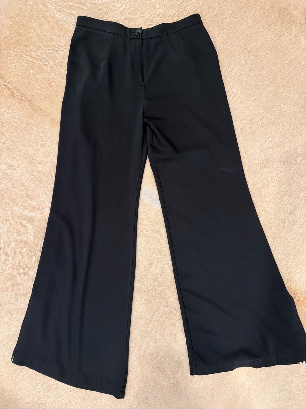 Ruti Black Wide-Leg Track Pants
